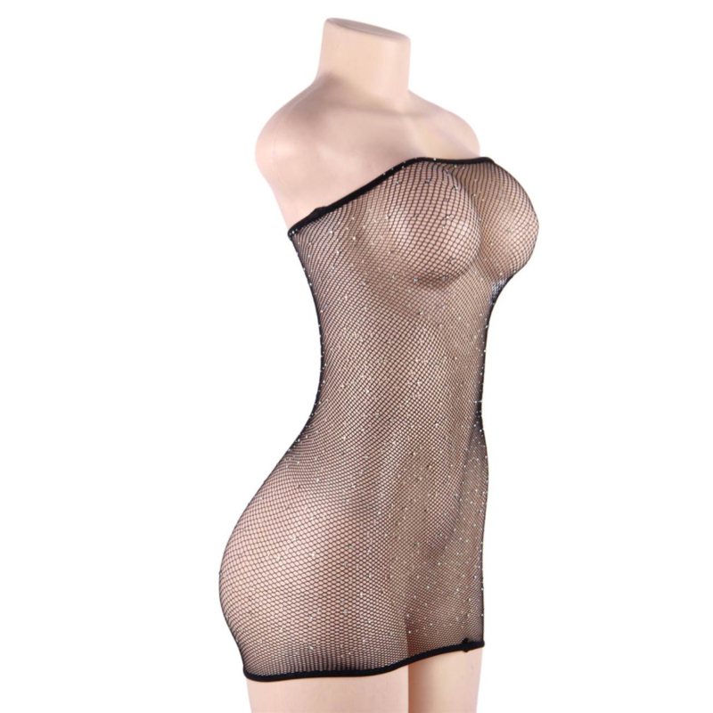 QUEEN LINGERIE SHINNY-DRESS BODYSTOCKING S-L