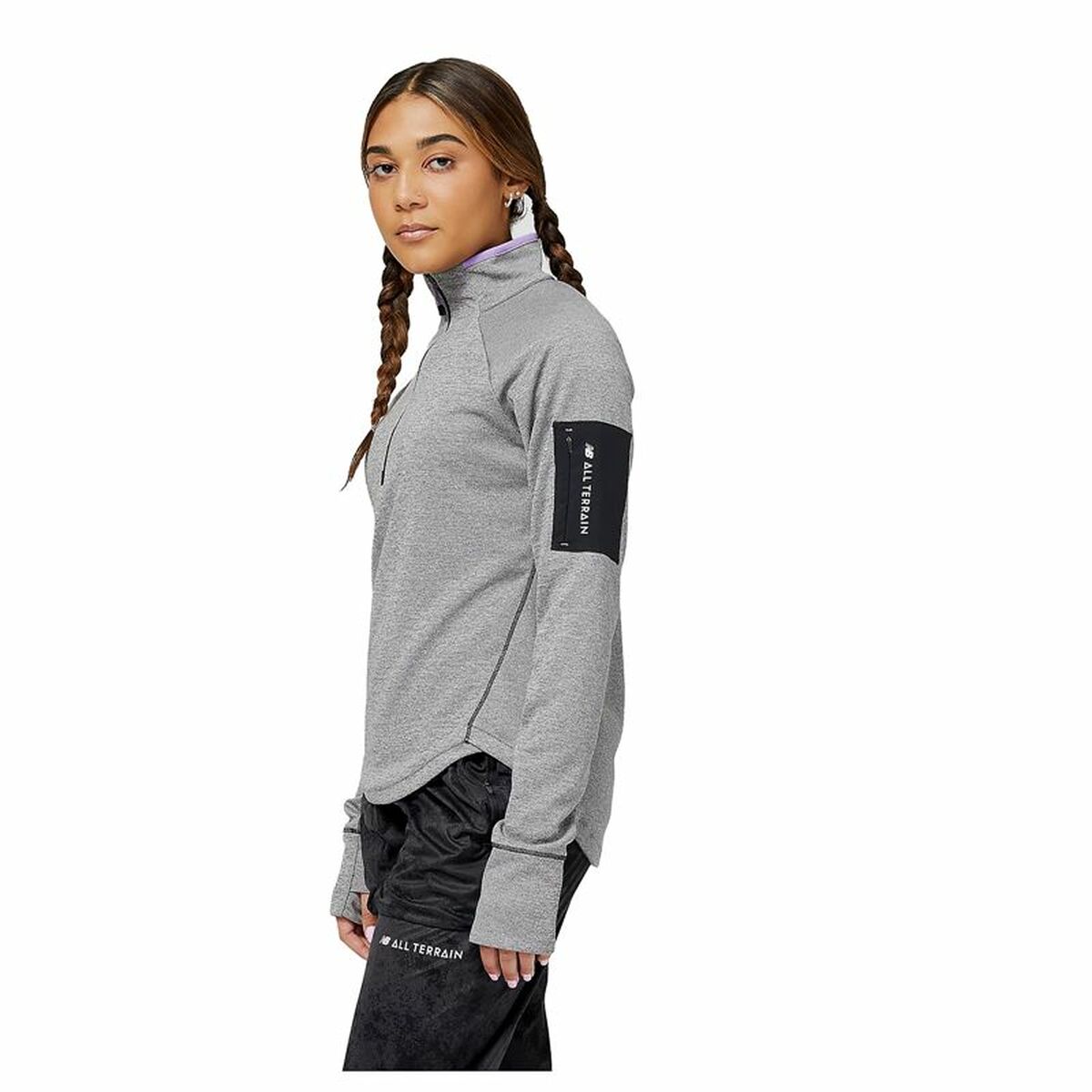 Women’s Sweatshirt without Hood New Balance Impact Run AT Grey