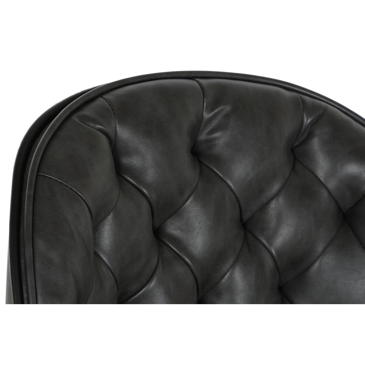 Chair DKD Home Decor Black Dark grey Metal polypropylene 47,5 x 57,5 x 83 cm
