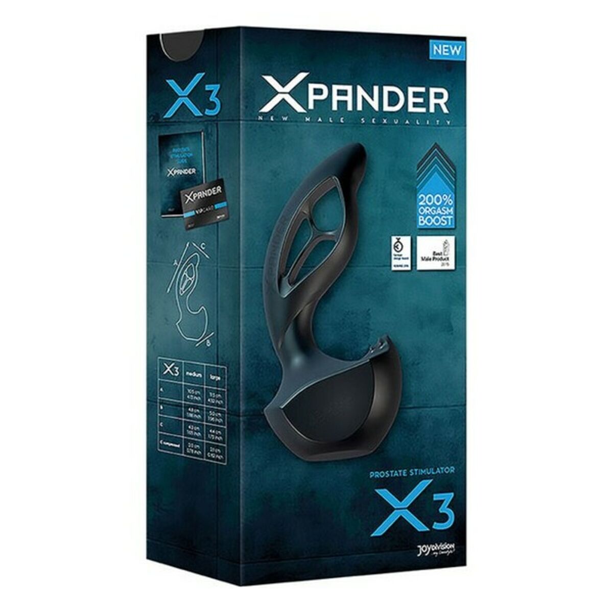 Xpander X3 Silicone Noir Prostate Massag Joydivision Xpander X3 Black