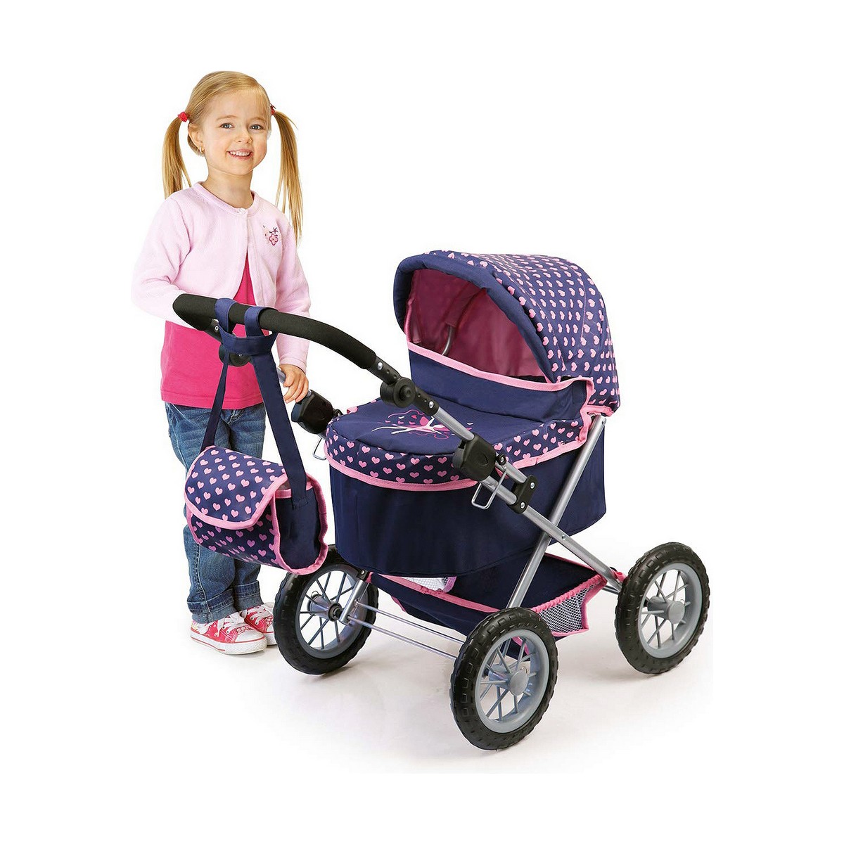 Puppenwägelchen Reig Trendy Royal Special Version 45 cm Blau Rosa 45cm
