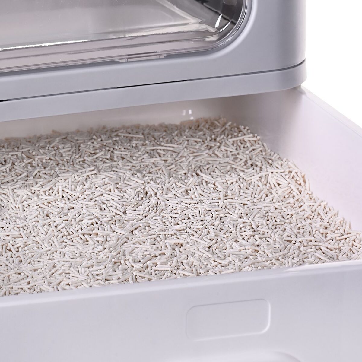 Cat Litter Box Diamentiq Yoko White Grey Plastic Cat Litter Box Diamentiq Yoko White Grey Plastic