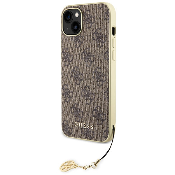Guess GUHCP15MGF4GBR Apple iPhone 15 Plus hardcase 4G Charms Collection brown