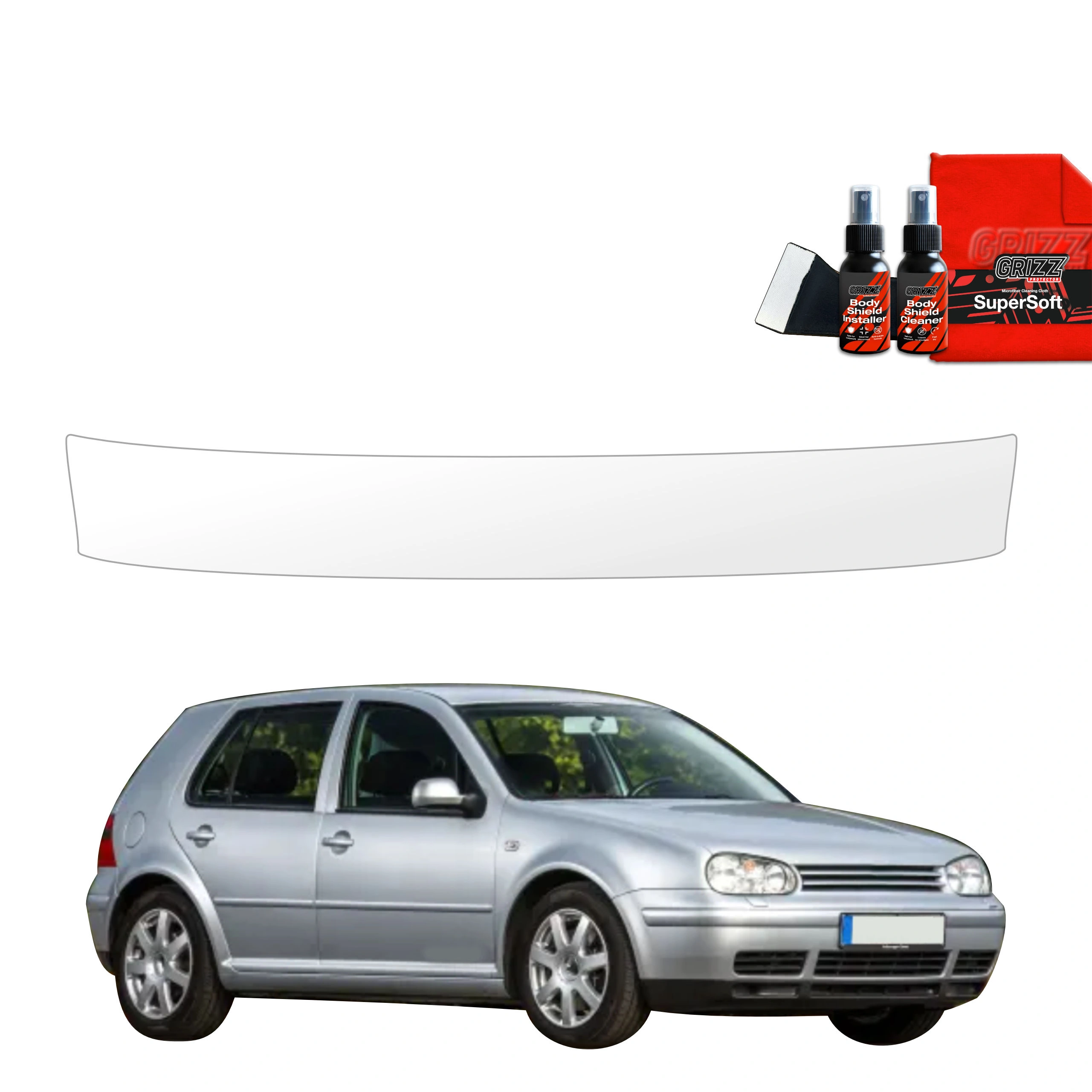 Folia ochronna na próg bagażnika GrizzGlass BodyShield do Volkswagen Golf 4 Hatchback 5D (1997-2003)