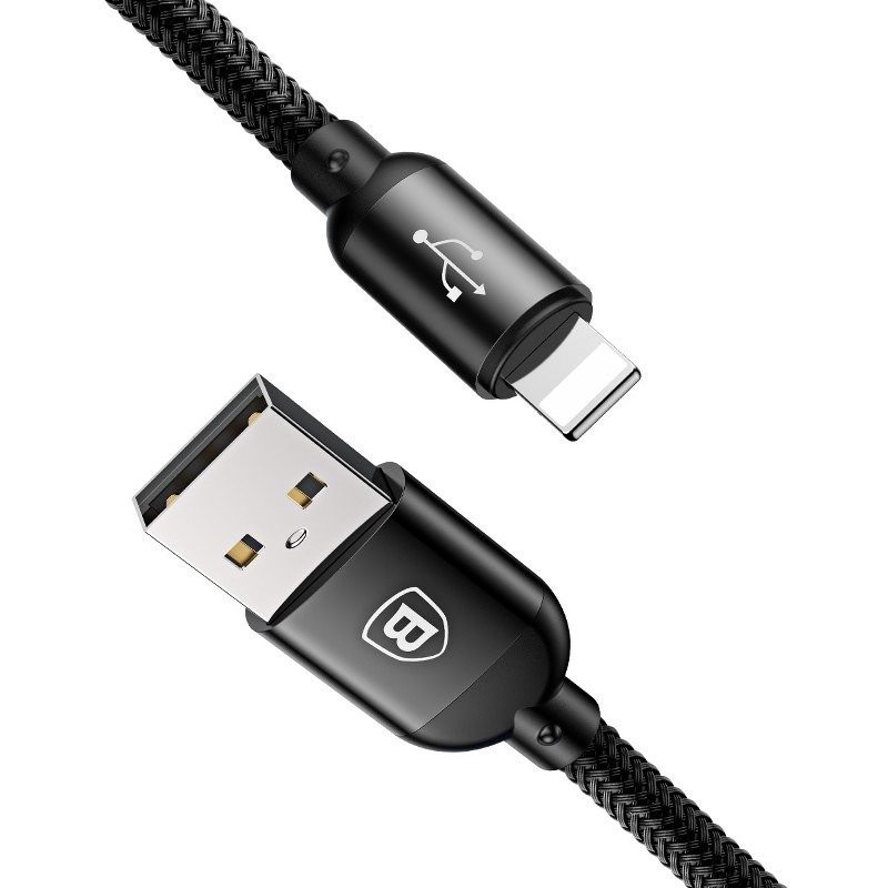Cable USB Baseus 3w1 USB-C / Lightning / Micro 3,5A 0,3m Black