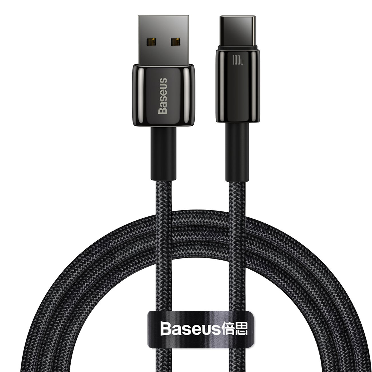 Baseus Tungsten Gold Cable USB/USB-C 480Mbps 100W 1m black