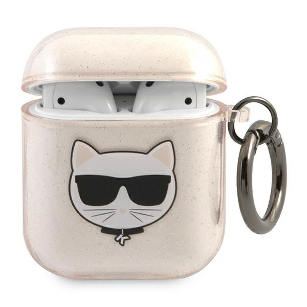 Karl Lagerfeld KLA2UCHGD Apple AirPods cover gold Glitter Choupette
