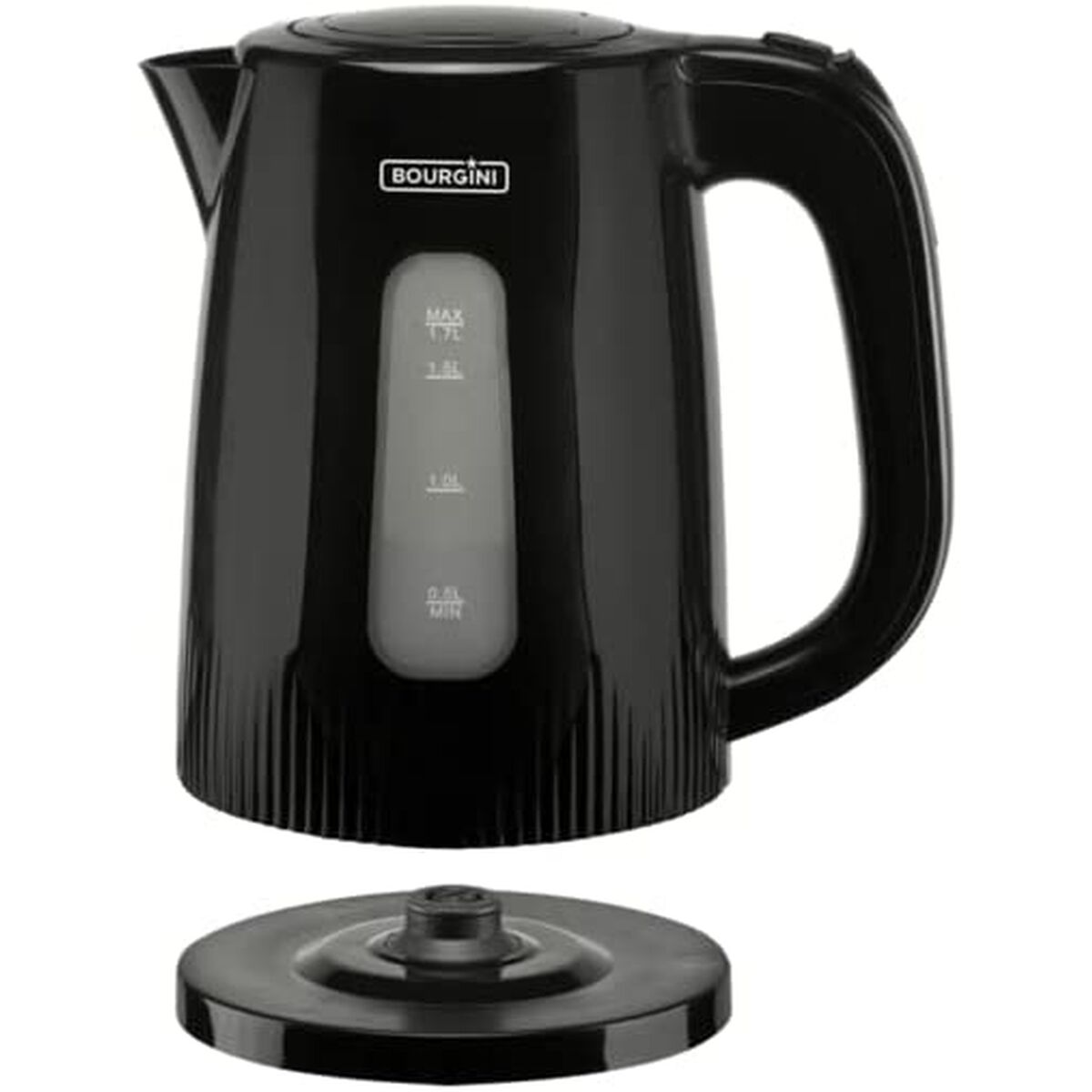 Water Kettle and Electric Teakettle Bourgini 230016 Black 2200 W