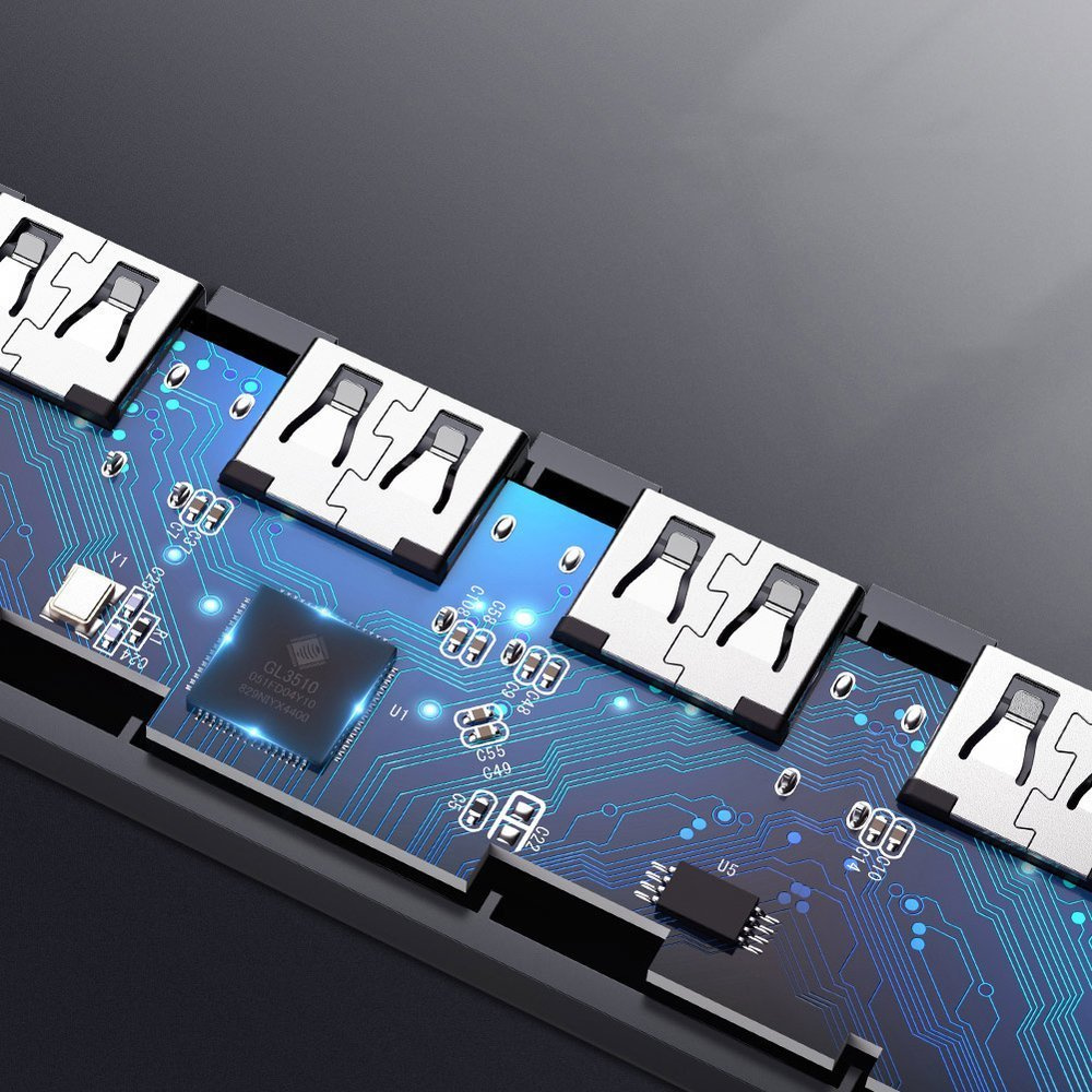 UGREEN USB-A / 4xUSB-A 3.2Gen1 HUB with additional micro USB power port grey