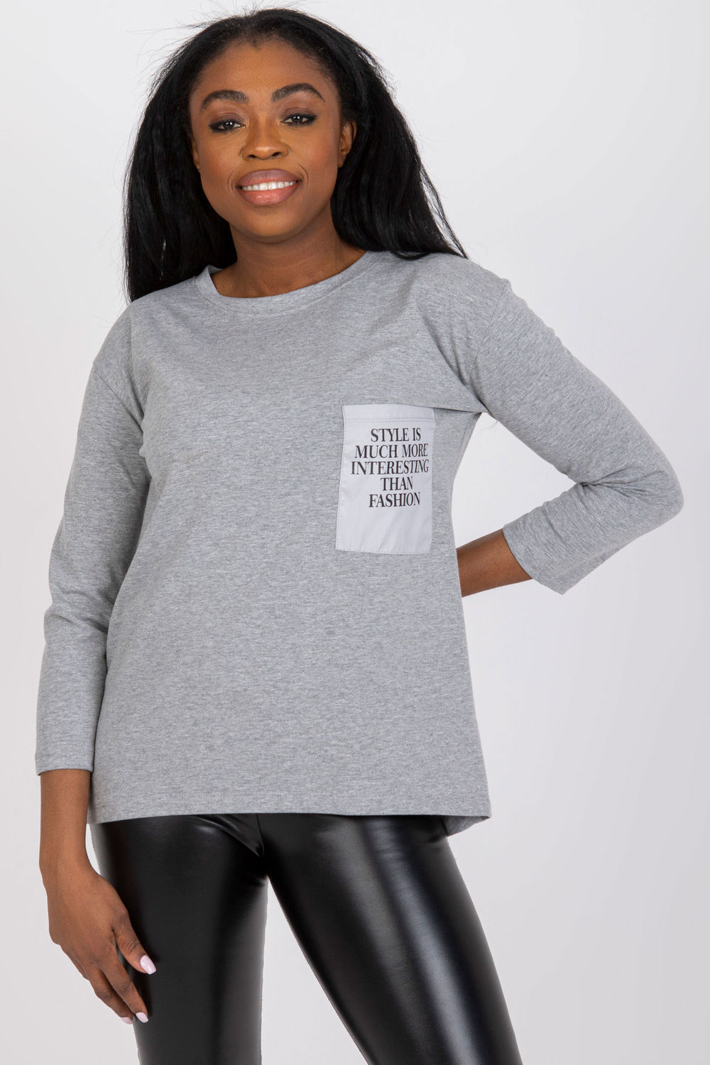  Blouse model 164754 Ex Moda  grey
