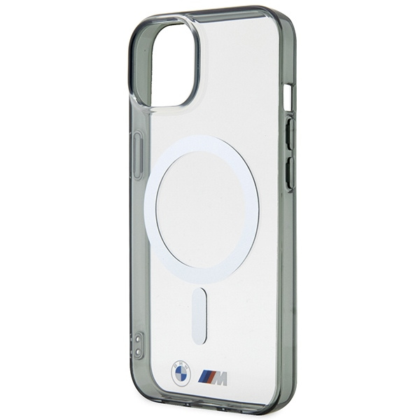 BMW BMHMP14MHCRS Apple iPhone 14 Plus transparent hardcase Silver Ring MagSafe