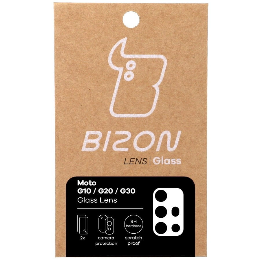 Bizon Glass Lens Moto G10/ G20/ G30 [2 PACK]