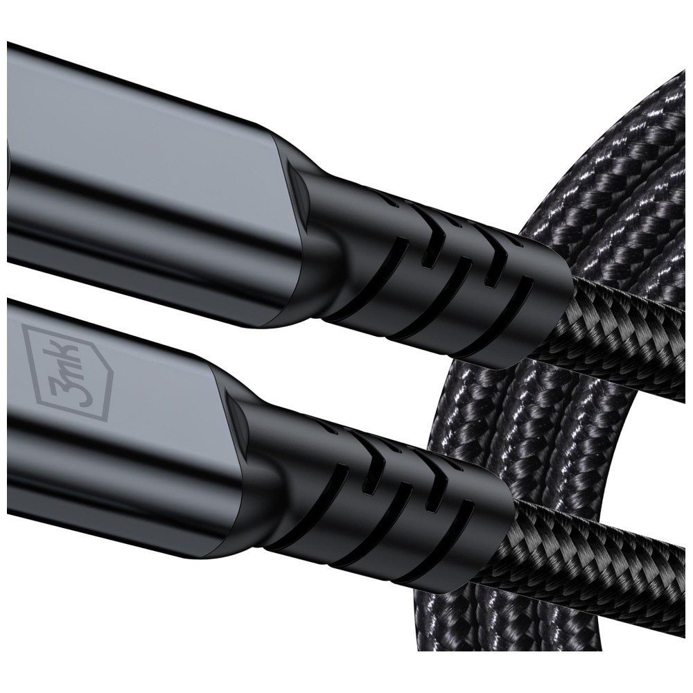 Kabel 3MK Hyper Cable N-SERIES USB-C / USB-C Thunderbolt 4 2m 48V / 5A 240W czarny