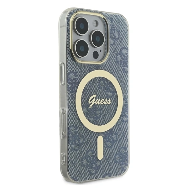 Guess GUHMP16LH4STB Apple iPhone 16 Pro hardcase IML 4G MagSafe blue