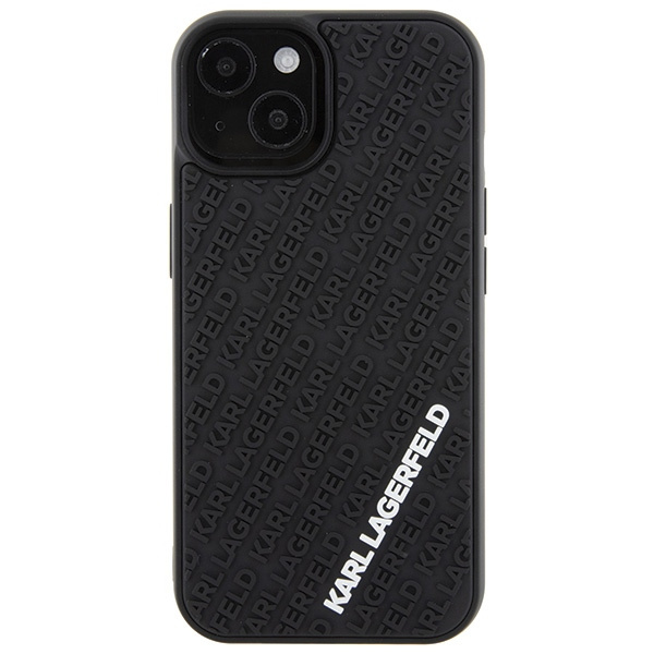 Karl Lagerfeld KLHCP15S3DMKRLK Apple iPhone 15 hardcase 3D Rubber Multi Logo black