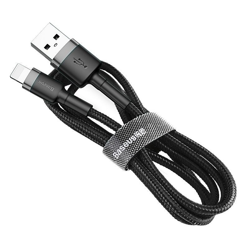 Cable Lightning USB Baseus Cafule 2,4A 1m Gray&Black