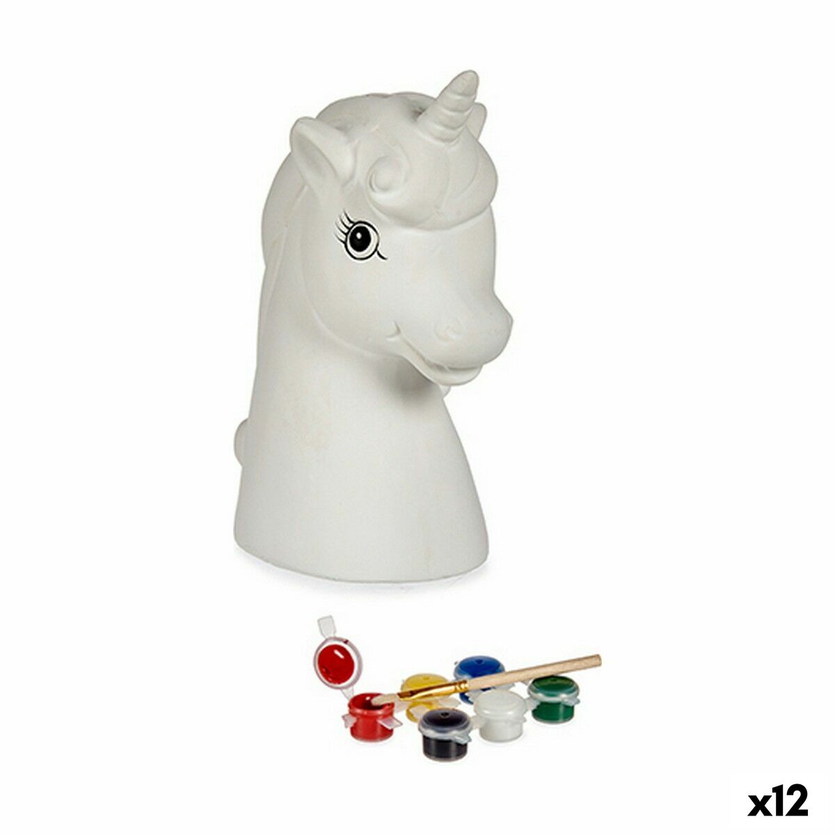 Paint Your Own Money Box Unicorn 10 x 14,5 x 8,5 cm Ceramic (12 Units)