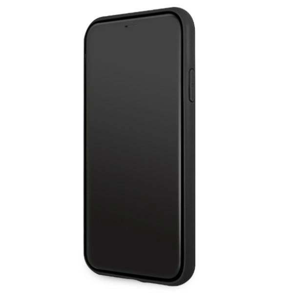 AMG AMHCN61GSEBK Apple iPhone 11 / XR hardcase Leather Debossed Lines black