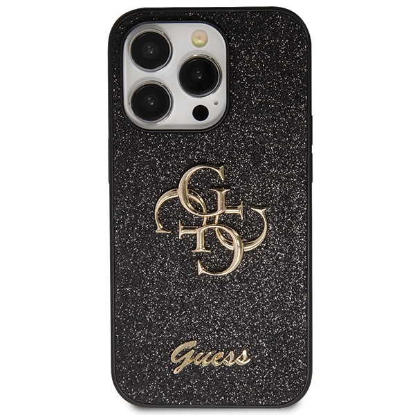 Guess GUHCP14LHG4SGK Apple iPhone 14 Pro hardcase Glitter Script Big 4G black