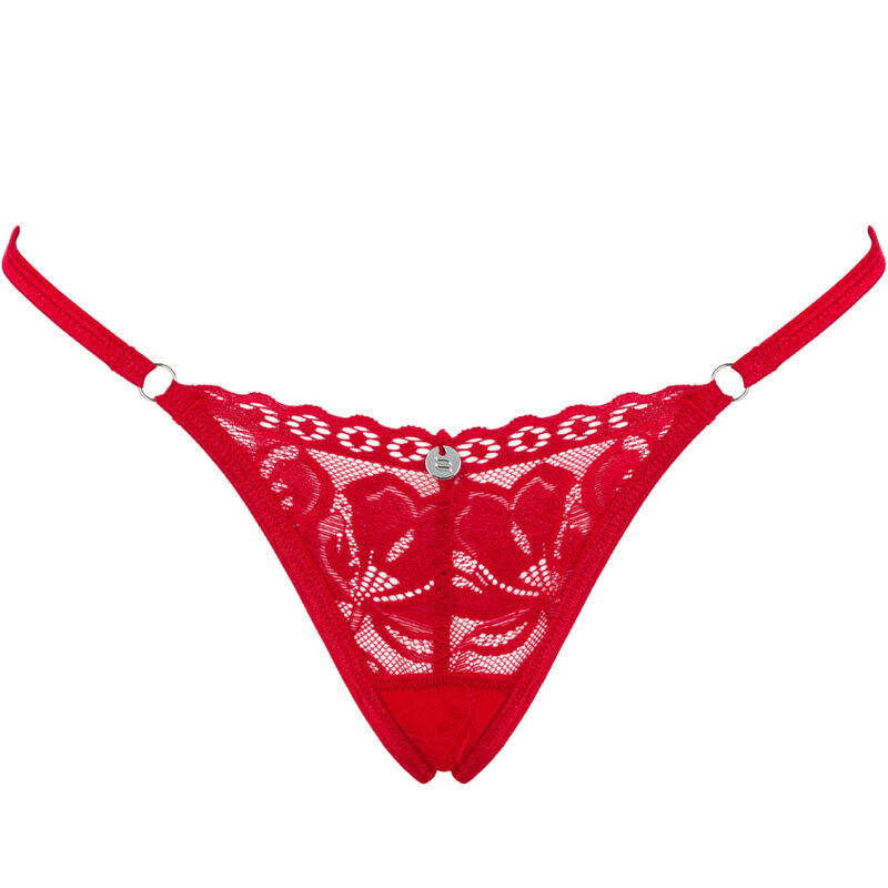 OBSESSIVE - LACELOVE THONG RED XS/S