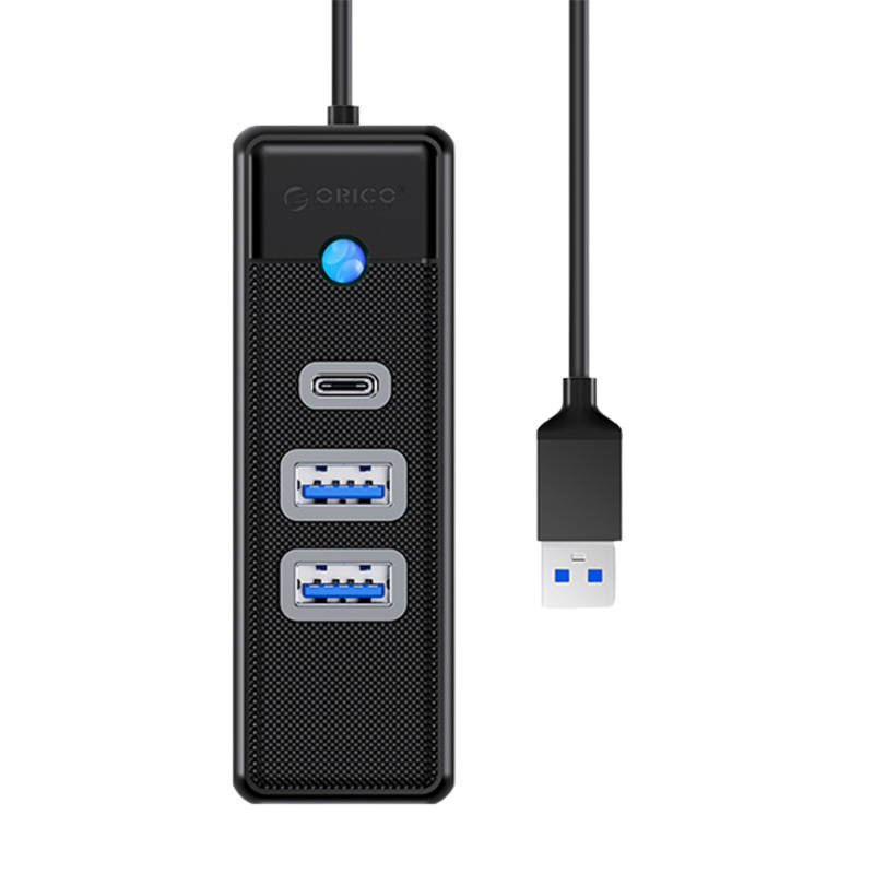 Orico Adapter Hub USB to 2x USB 3.0 + USB-C 5 Gbps, 0.15m (black)