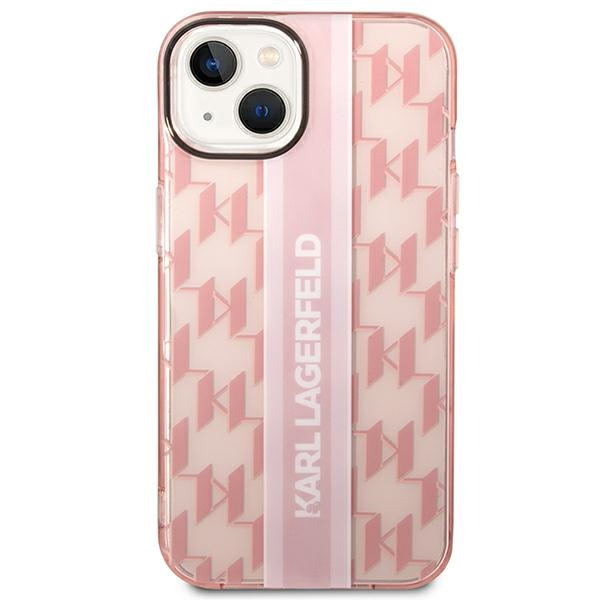 Karl Lagerfeld KLHCP14MHKLSPCP Apple iPhone 14 Plus hardcase pink Mono Vertical Stripe