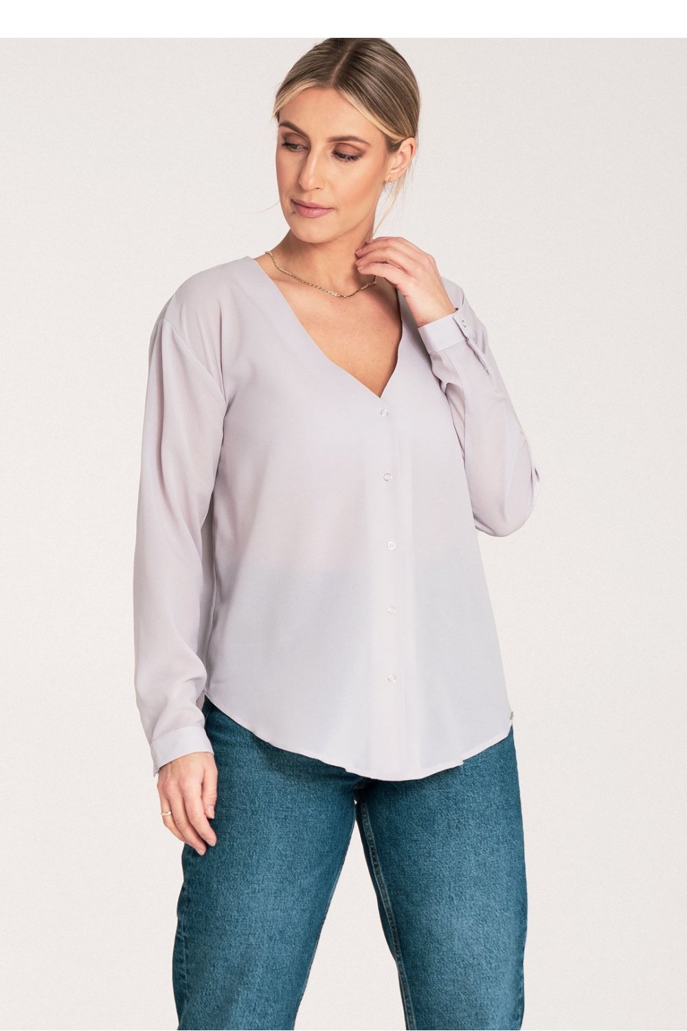  Long sleeve shirt model 204325 Figl  grey