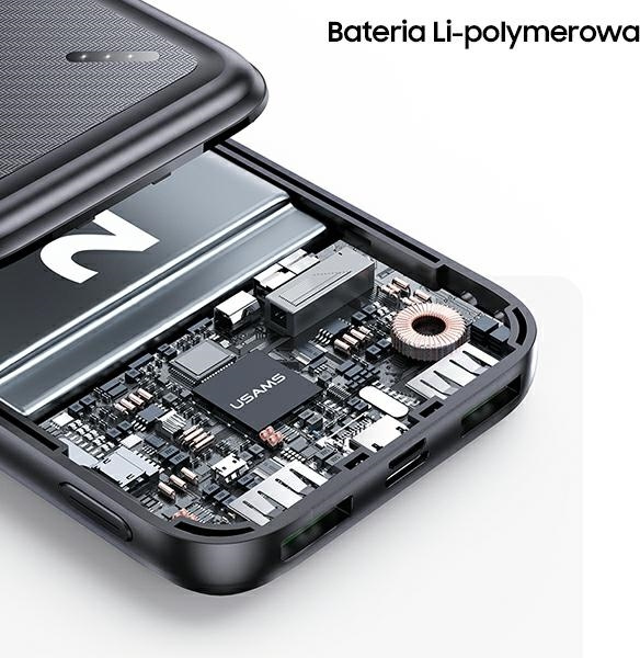 USAMS Powerbank PB60 20000mAh 22.5W 2xQC3.0+PD Fast Charge black 20KCD16801 (US-CD168)