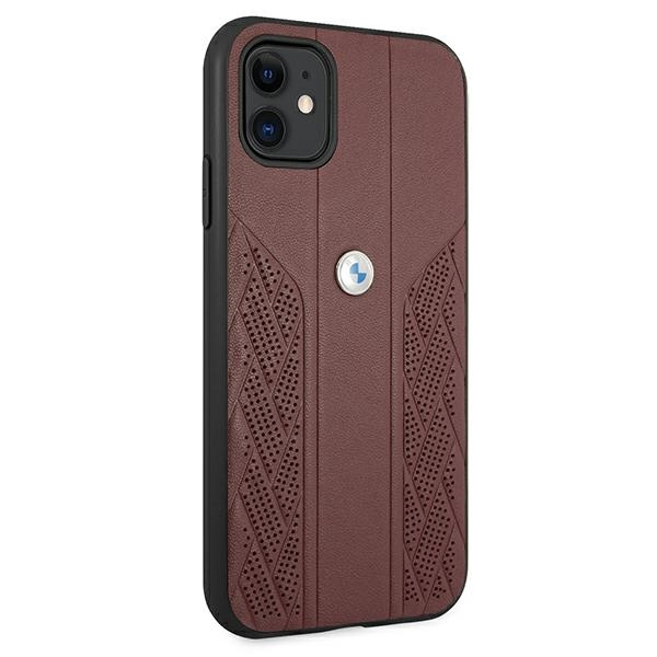 BMW BMHCN61RSPPR Apple iPhone 11 red hardcase Leather Curve Perforate