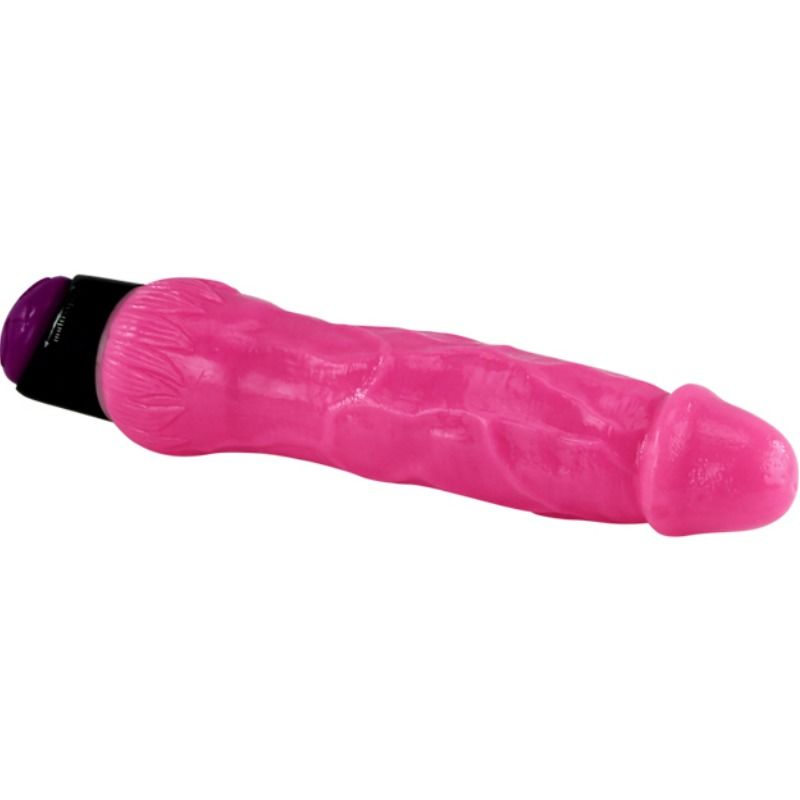 COLORFUL SEX REALISTIC VIBRATOR PINK 24 CM