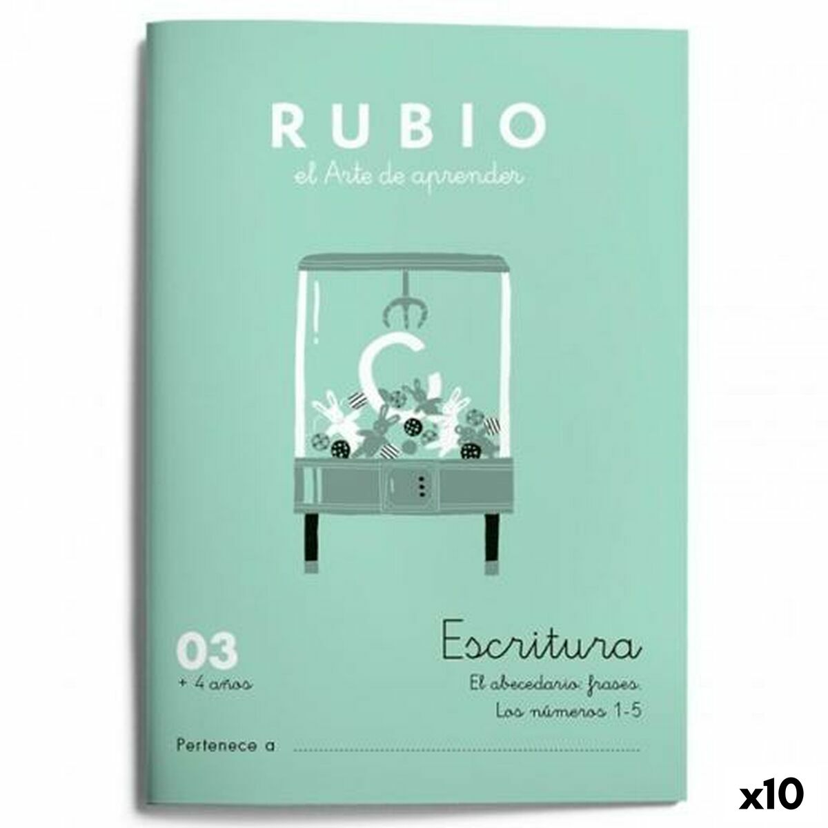 Writing and calligraphy notebook Rubio Nº03 A5 Spanish 20 Sheets (10Units)