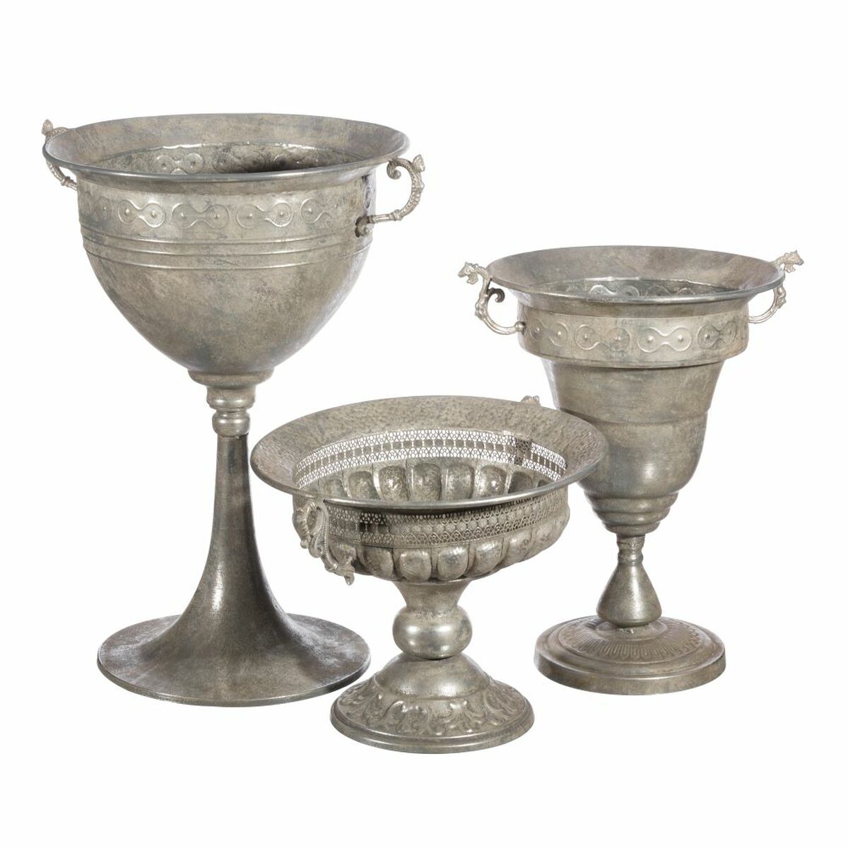 Vase 52 x 42,5 x 60 cm Metal Silver