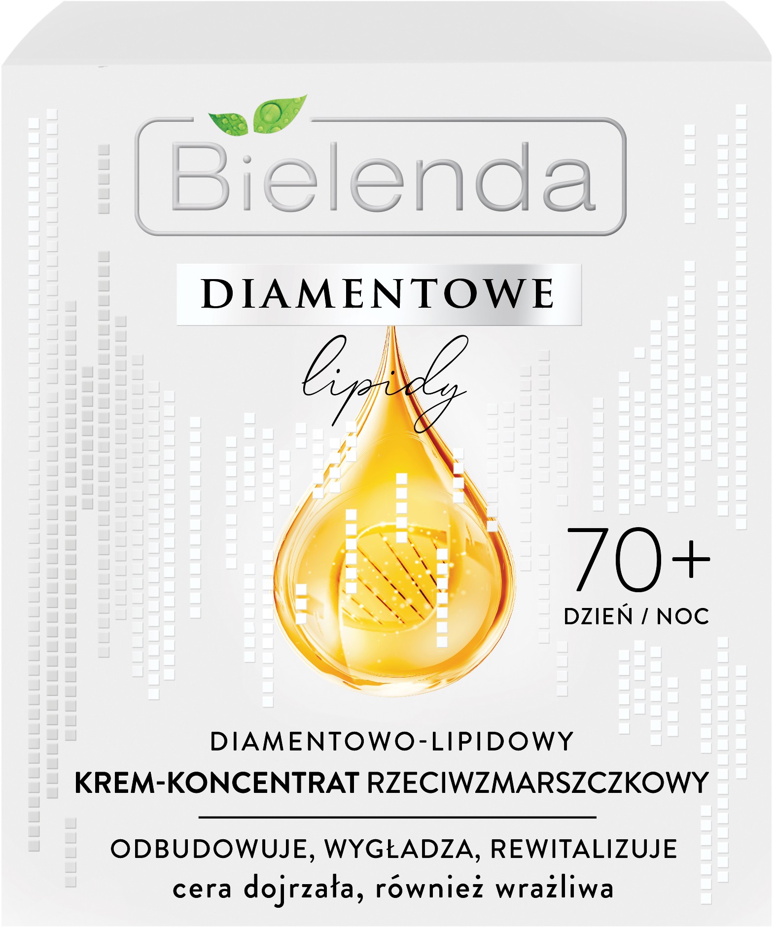 Bielenda Diamentowe Lipidy 70+ Diamentowo-Lipidowy Krem - koncentrat przeciwzmarszczkowy na dzień i noc 50ml