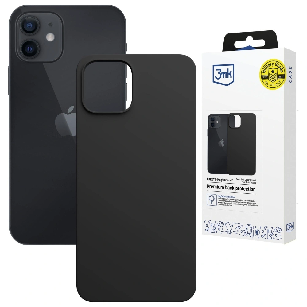 Etui 3MK Hardy MagSilicone do Apple iPhone 12 czarny
