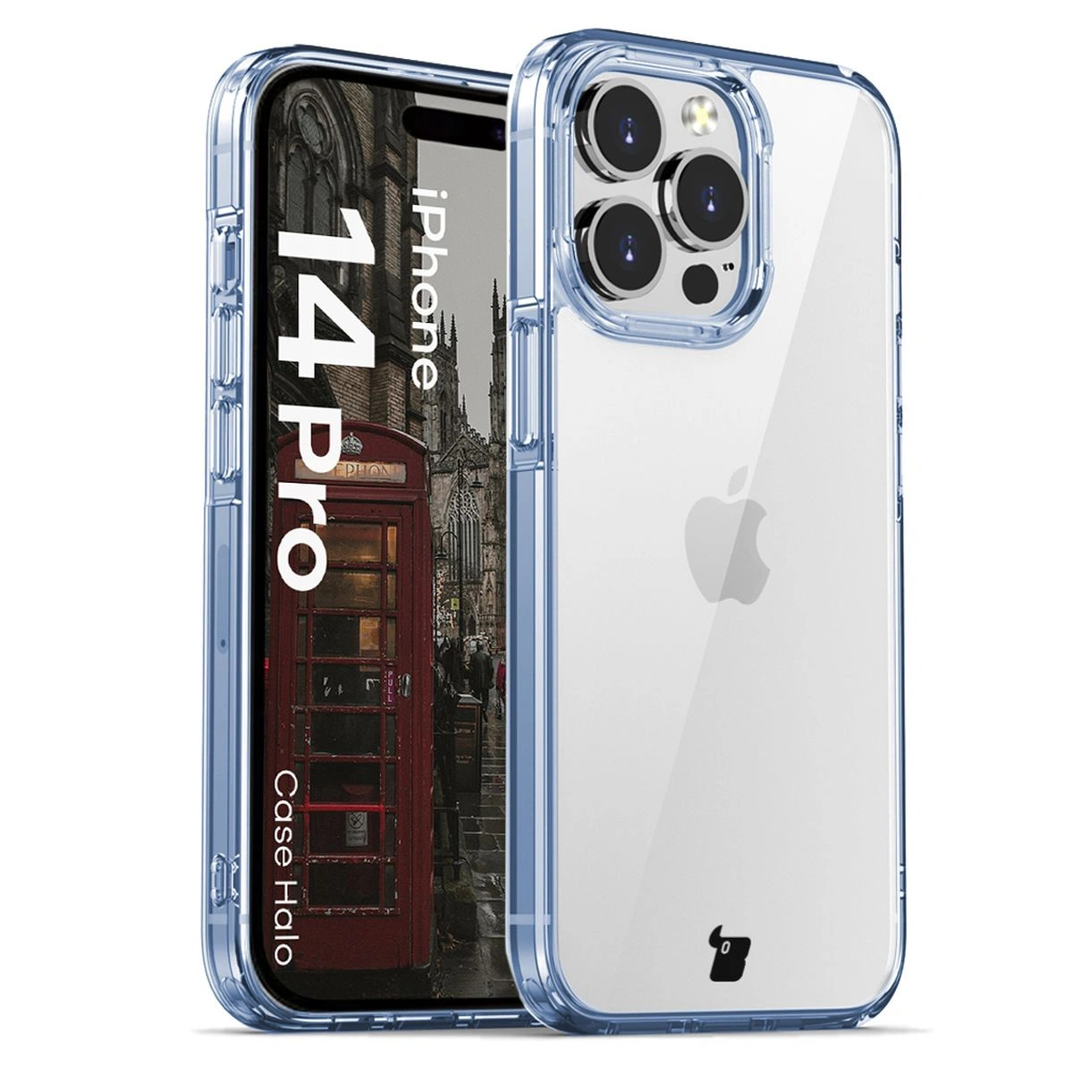 Bizon Case Halo for Apple iPhone 14 Pro transparent-blue