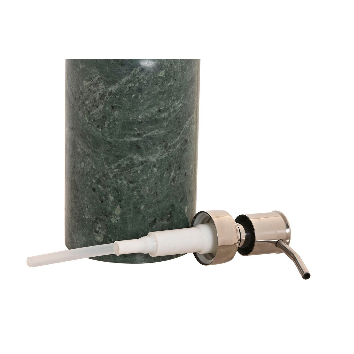 Soap Dispenser Home ESPRIT Green Silver Stainless steel Marble Modern 7,5 x 7,5 x 18 cm