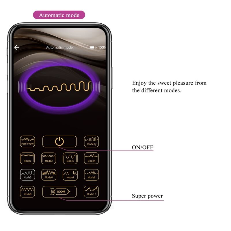 PRETTY LOVE - CASPER PURPLE RECHARGEABLE VIBRATING EGG PRETTY LOVE - CASPER PURPLE RECHARGEABLE VIBRATING EGG