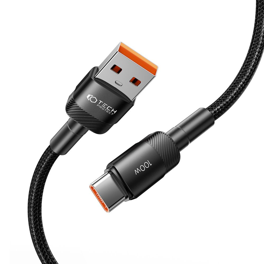 Tech-Protect Ultraboost Evo cable USB-A / USB-C 100W 5A 100cm Black