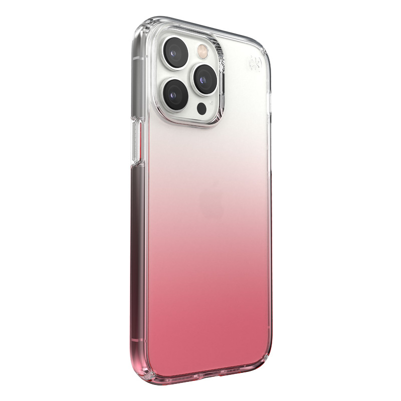 Speck Presidio Perfect-Clear Ombre MICROBAN Apple iPhone 14 Pro Max (Clear / Vintage Rose Fade)