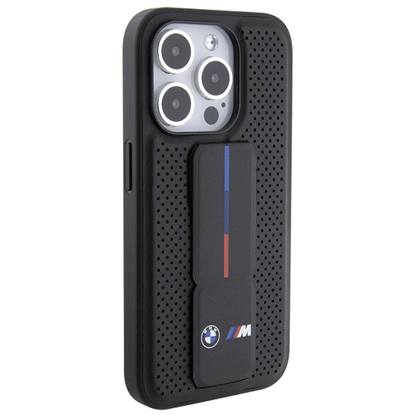 BMW BMHCP15LGSPPRK Apple iPhone 15 Pro hardcase Grip Stand Smooth & Perforated black