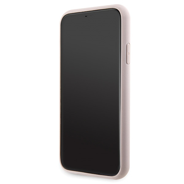 Guess GUHCN61P4TDSCPP Apple iPhone 11/XR hardcase Crossbody 4G Metal Logo pink