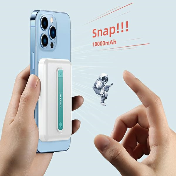 USAMS Powerbank PB64 10000mAh 20W QC3.0+PD Magnetic Wireless Fast Charge black 10KCD17301 (US-CD173)