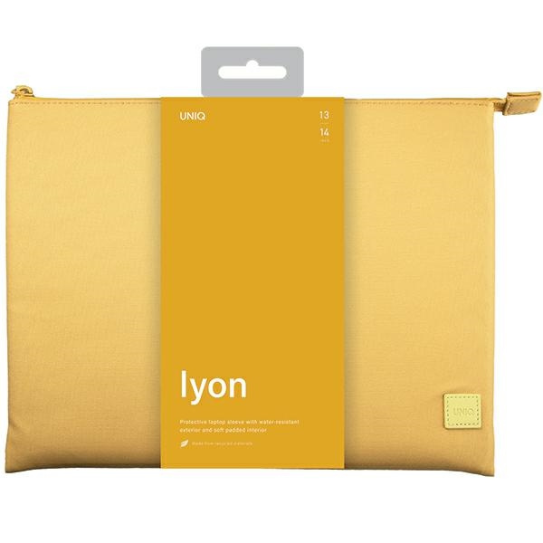 UNIQ Lyon laptop Sleeve 14 inch Waterproof RPET canary yellow