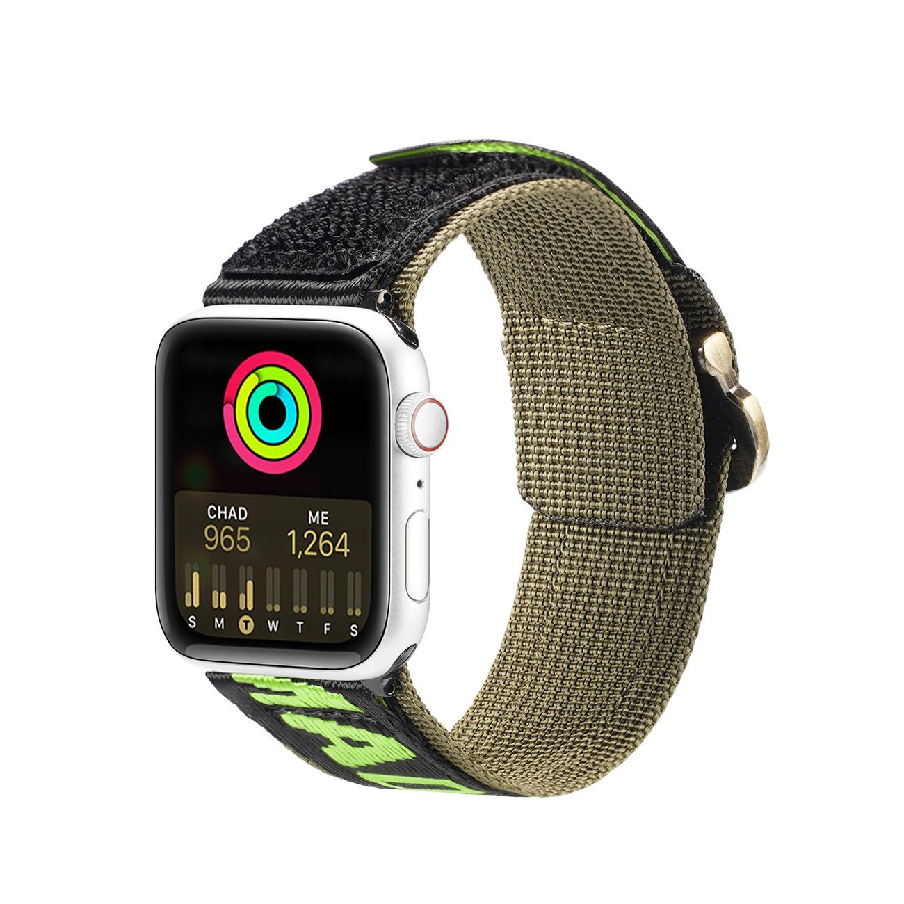 Dux Ducis Strap Outdoor Apple Watch 4/5/6/7/SE/8/Ultra 44/45/49mm black-green