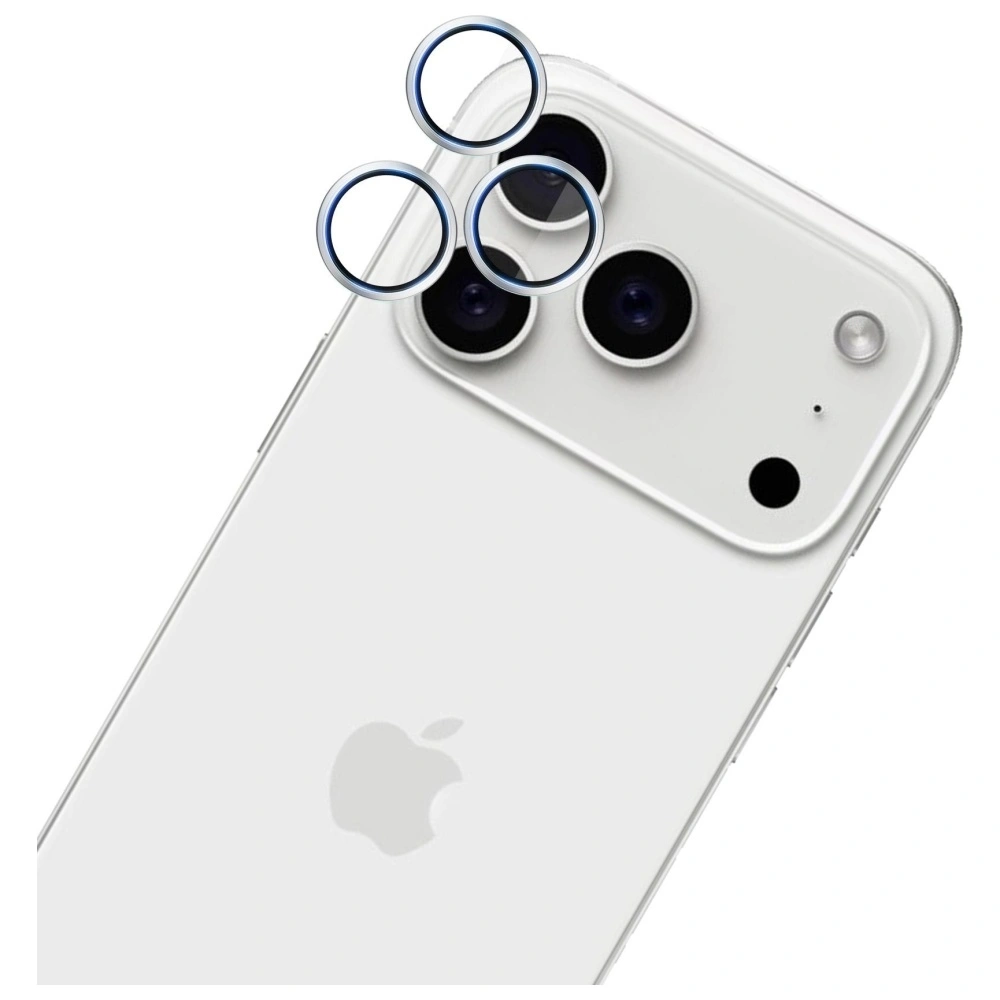 Ochrona na obiektyw aparatu 3MK HARDY Lens Protection Pro do Apple iPhone 17 Pro /17 Pro Max srebrny
