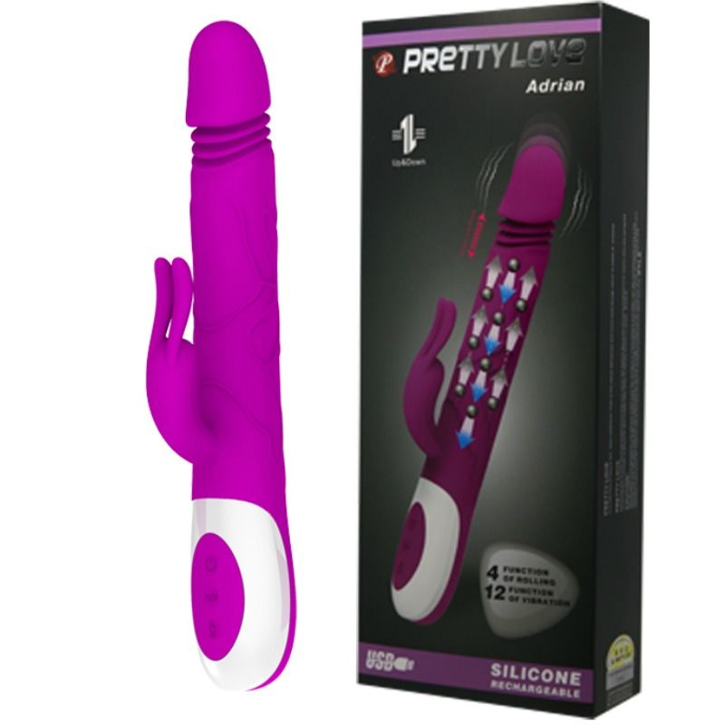 PRETTY LOVE ADRIAN VIBRATOR ROTATING FUNCTION AND UP AND DOWN