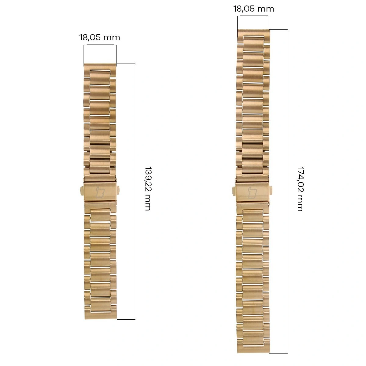 Bizon Strap Watch Aura Smartwatch 18 mm różowozłoty