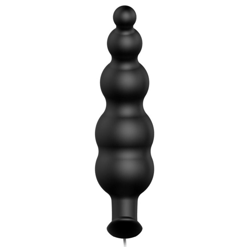PRETTY LOVE BOTTOM SILICONE RIBBED PLUG 12 VIBRATION MODES