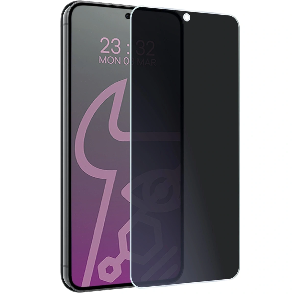 Prywatyzujące szkło hybrydowe Bizon Glass Mule Shadow do Samsung Galaxy S23 matowe