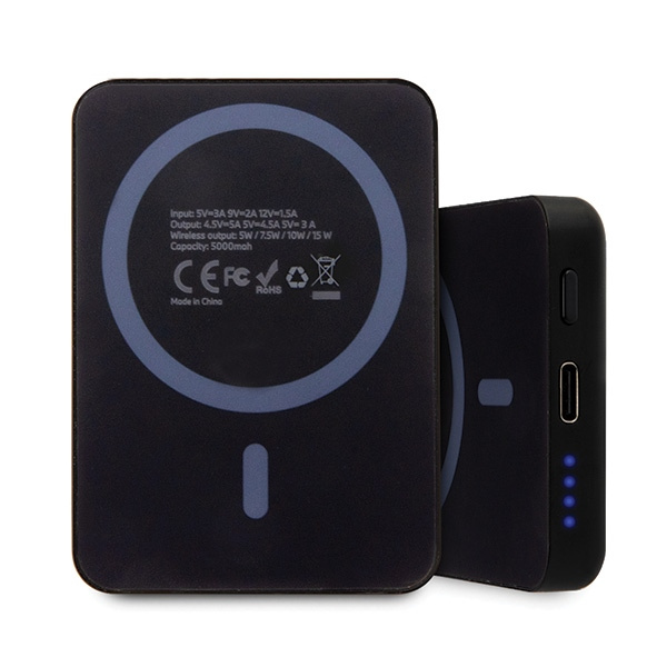 BMW induction powerbank BMPBMS5K22PGVK 15W 5000mAh + USB-C cable M Collection MagSafe black
